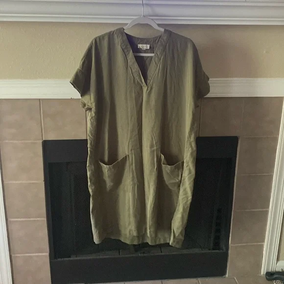 LOFT | Dresses | Army Green Dress With Front Pocketsloft Outlet | Poshmark